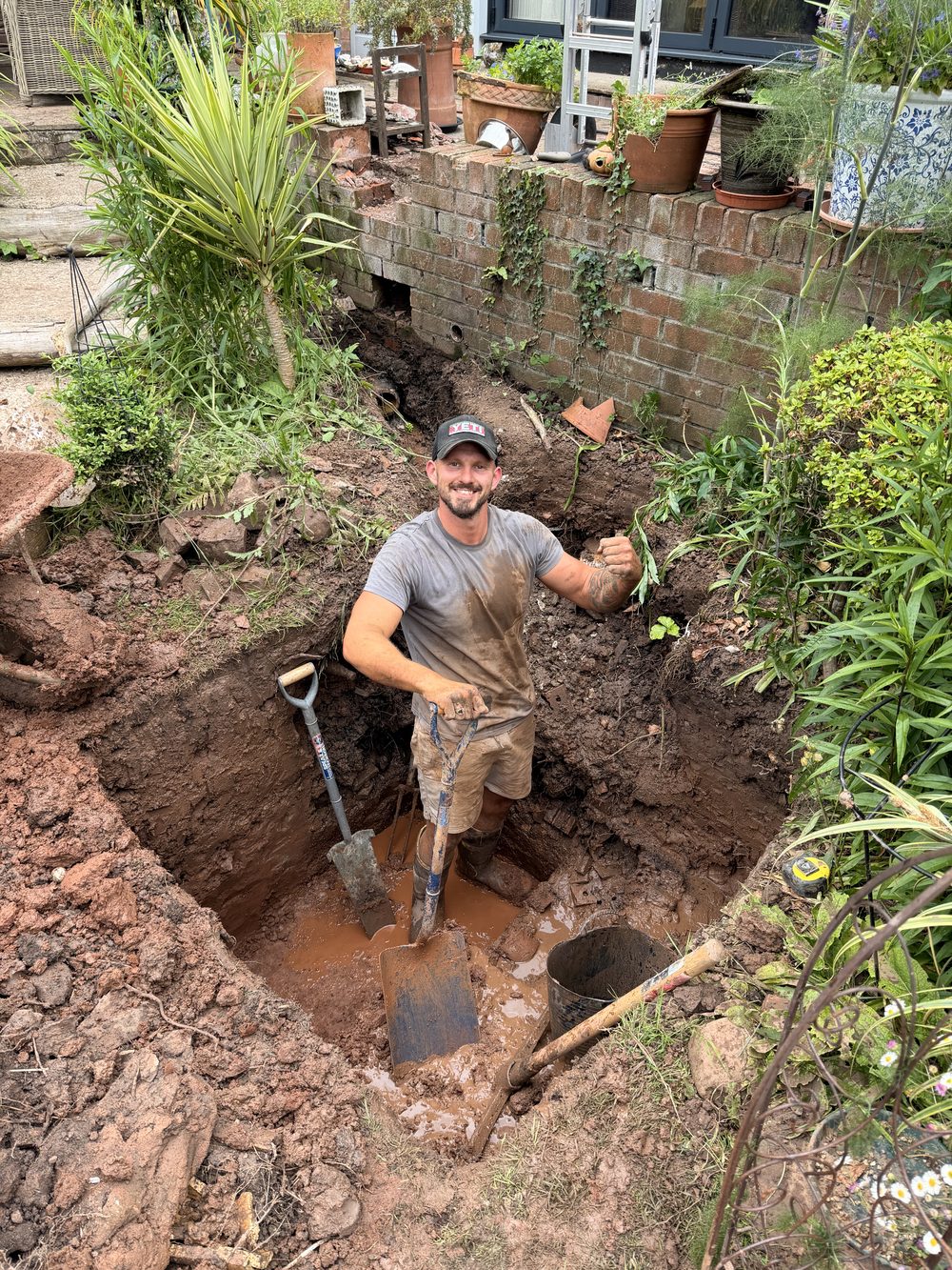 Harry Budd, owner of HB Construction, on site
